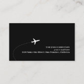 Carte D'appel Agent de voyages noir et blanc (Dos)