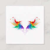 Carte D'appel Ailes fluffy arc-en-ciel (Devant)