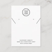Carte D'appel Ajouter Votre Logo Collier Boucles d'oreilles Cart (Devant)