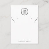 Carte D'appel Ajouter Votre Logo Collier Boucles d'oreilles Cart (Devant)