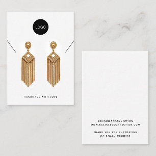 Carte D'appel Ajouter votre logo Marque Collier Boucles d'oreill