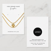 Carte D'appel Ajouter votre logo Nom Collier Boucles d'oreilles 