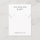 Carte D'appel Ajouter votre logo Nom Collier Boucles d'oreilles  (Devant)