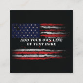 Carte D'appel Ajouter votre propre texte sur grunge American fla (Dos)