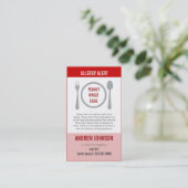 Carte D'appel Allergie Duotones rouge vigilant (Debout devant)