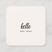 Carte D'appel Allo minimal | Moderne Nettoyage Simple Blanc (Devant)