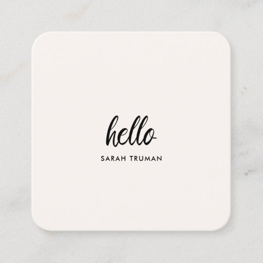 Carte D'appel Allo minimal | Moderne Nettoyage Simple Blanc (Devant)