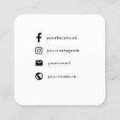 Carte D'appel Allo minimal | Moderne Nettoyage Simple Blanc (Dos)