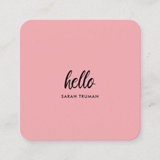 Carte D'appel Allo minimal | Moderne Nettoyage Simple Blanc (Devant)