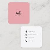 Carte D'appel Allo minimal | Moderne Nettoyage Simple Blanc (Devant / Derrière)