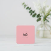 Carte D'appel Allo minimal | Moderne Nettoyage Simple Blanc (Debout devant)