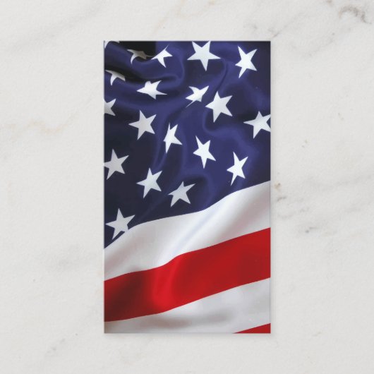 Carte D'appel American Flag Simple Funeral Memorial Prayer Card (Devant)