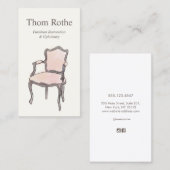 Carte D'appel Ameublement Raffinage et Upholstery (Devant / Derrière)