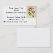 Carte D'appel Amusement à la mode de personnaliser Artsy de (Devant / Derrière)