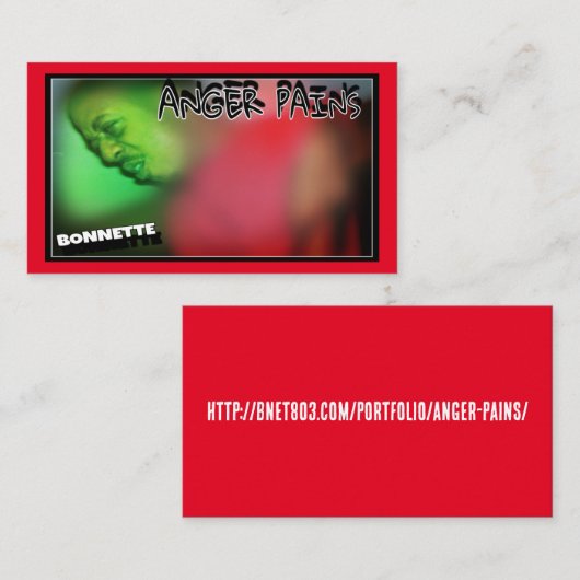 Carte d'appel Anger Pains (Devant / Derrière)