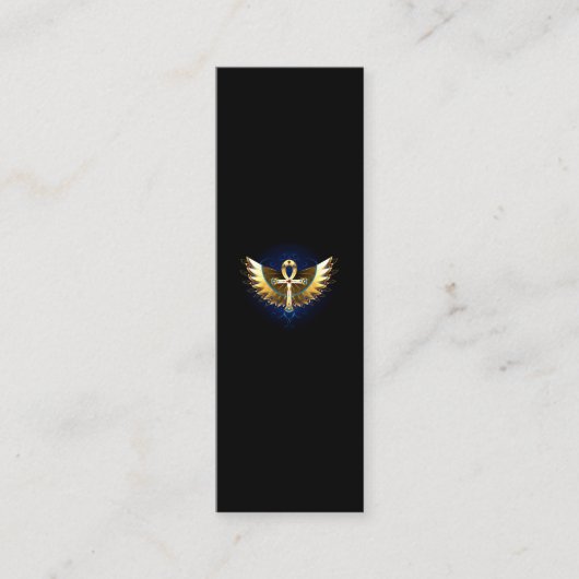 Carte D'appel Ankh or avec ailes (Devant)