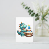 Carte D'appel Anniversaire de Dino 11 ans (Debout devant)