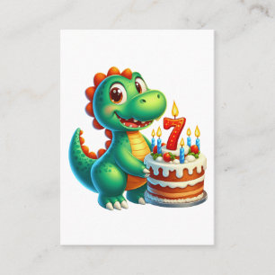 Carte D'appel Anniversaire de Dino 7 ans