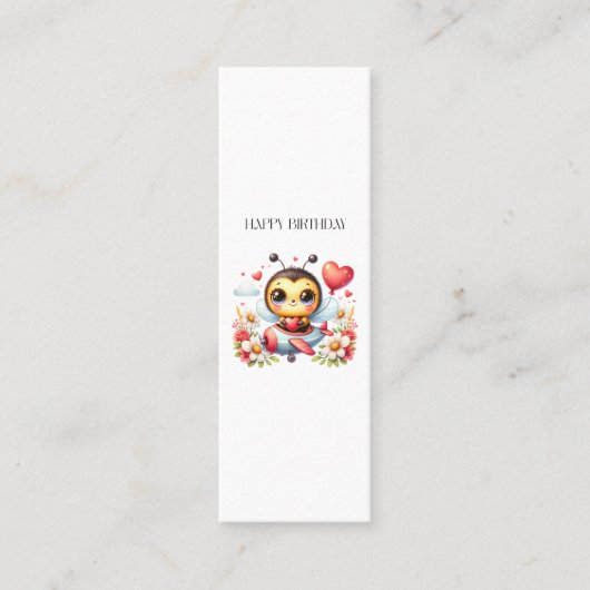 Carte D'appel Anniversaire de Pilote Abeille (Devant)