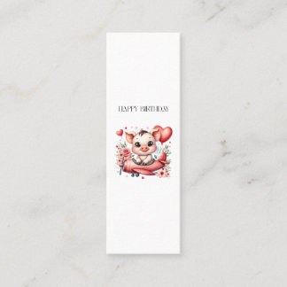 Carte D'appel Anniversaire de Pilote Cochon