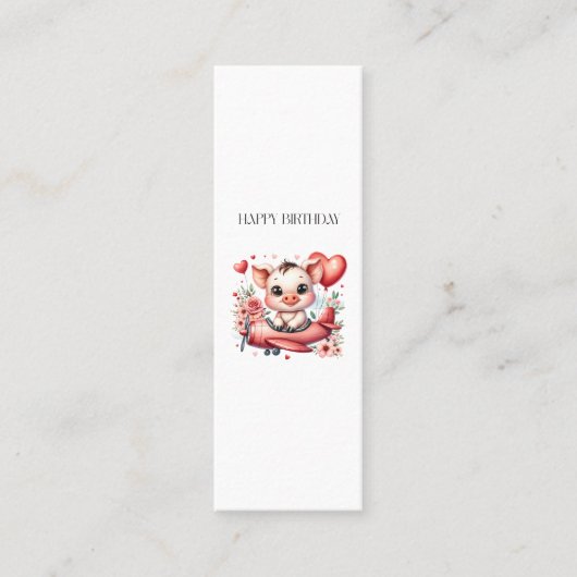 Carte D'appel Anniversaire de Pilote Cochon (Devant)