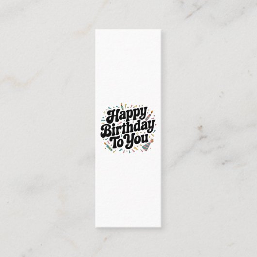 Carte D'appel Anniversaire Rétro Confettis (Devant)