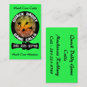 Carte D'appel Appels de jeu de papa de charlatan (Devant / Derrière)