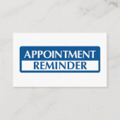 Carte D'appel Appointment Reminder Cards - Dark Blue (Dos)