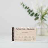 Carte D'appel Appointment Reminder Cards - Kraft Color (Debout devant)
