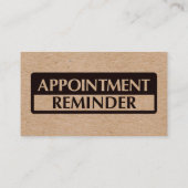 Carte D'appel Appointment Reminder Cards - Kraft Color (Dos)