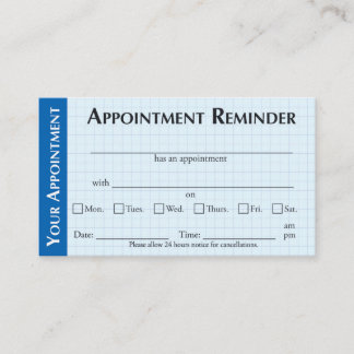Carte D'appel Appointment Reminder Cards with Kindness Message