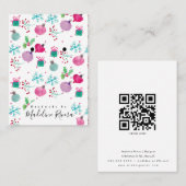 Carte D'appel Aquarelle de Noël Artisan Porte-Cartes (Devant / Derrière)