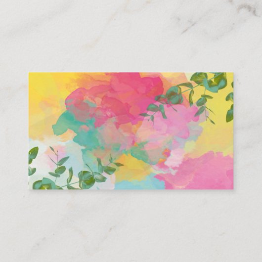 Carte d'appel Aquarelle et Vignes (Dos)