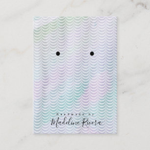 Carte D'appel Aquarelle Sirène Artisanale Porte-Cartes