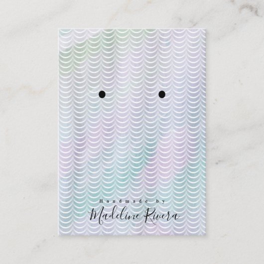 Carte D'appel Aquarelle Sirène Artisanale Porte-Cartes (Devant)