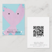 Carte D'appel Aquarelle Sirènes Artisanale Porte-Cartes (Devant / Derrière)