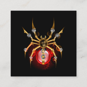 Carte D'appel Araignée en vapeur noire