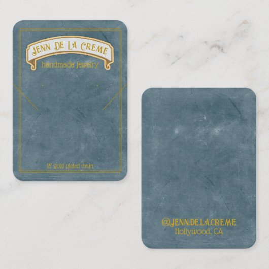 Carte D'appel Ardoise en ardoise de nuits du Sahara (Devant / Derrière)