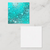 Carte D'appel Arrière - plan à huile Turquoise de la menthe (Devant / Derrière)