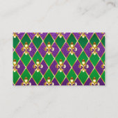 Carte D'appel Arrière - plan de bijoux Mardi Gras (Devant)