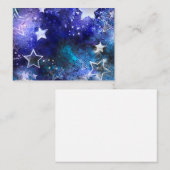 Carte D'appel Arrière - plan spatial avec étoiles (Devant / Derrière)