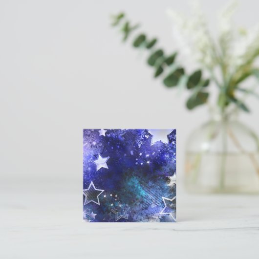 Carte D'appel Arrière - plan spatial avec étoiles (Debout devant)