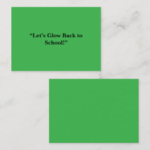 Carte D'appel Arrière-plan vert néon plat - Texture scolaire