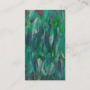 Carte D'appel Art Abstrait Coloré Vert Rouge Blanc Caché