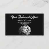 Carte D'appel Artichot noir et blanc à table Restaurant (Devant)