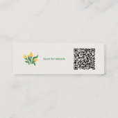 Carte D'appel Artisan Florist Minimalist Botanical QR Code (Dos)