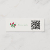 Carte D'appel Artisan Florist Minimalist Botanical QR Code (Dos)