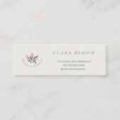 Carte D'appel Artisan Florist Minimalist Botanical QR Code (Devant)