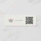 Carte D'appel Artisan Florist Minimalist Botanical QR Code (Dos)