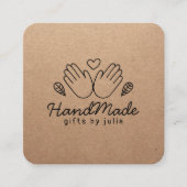 Carte D'appel Artisanat artisanal moderne papier kraft brun rust (Devant)